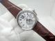 Copy Calibre de Cartier White Dial Brown Leather Band Watch Automatic (3)_th.jpg